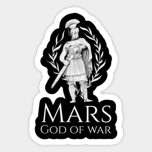 Mars God Of War Ancient Roman Mythology Classical Paganism Sticker